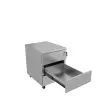 Caisson mobile en métal 3 tiroirs aluminium monté