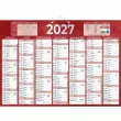 5 Calendriers banque - Rouge - 13 mois - 54x38,5 cm - Janvier &agrave; d&eacute;cembre - BOUCHUT GRANDREMY 