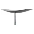 Lampadaire droit LED 30W chrom&eacute;, avec variateur noir 