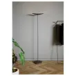 Lampadaire droit LED 30W chrom&eacute;, avec variateur noir 