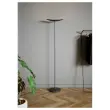 Lampadaire droit LED 30W chrom&eacute;, avec variateur noir 