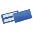 50 Pochettes porte-&eacute;tiquettes - 10 x 3,8 cm - 2 bandes adh&eacute;sives permanentes - Bleu - DURABLE 