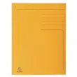 50 Chemises 3 rabats carton 280 g - Format A4 - orange - EXACOMPTA 