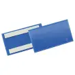 50 Pochettes porte-&eacute;tiquettes - 150 x 67 mm - 2 bandes adh&eacute;sives permanentes - Bleu - DURABLE 