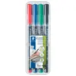 4 Feutres de rétroprojection permanent - 1mm - STAEDTLER