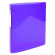 Classeur 4 anneaux polypropylène transparent glacé - Dos 4 cm - violet - EXACOMPTA