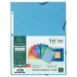 10 Chemises 3 rabats à élastiques carte lustrée - Assortis - EXACOMPTA