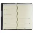 Agenda semainier poche spiralé Notaplan 9x16 cm - noir - Janvier à décembre - BREPOLS
