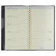Agenda semainier poche spiralé Notaplan 9x16 cm - noir - Janvier à décembre - BREPOLS
