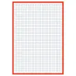 Bloc 30 feuilles de fiches bristol rouge A5 5x5