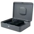 Caissette &agrave; monnaie avec serrure cylindrique 30cm gris 