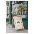 Porte-affiche double face "Stop trottoir" aluminium A1 