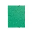 10 Chemises &agrave; &eacute;lastiques sans rabats - carte 360g - Vert - EXACOMPTA 