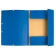 10 Chemises 3 rabats &agrave; &eacute;lastiques 360 g - Dos de 1,5 cm - Bleu - EXACOMPTA 