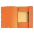10 Chemises 3 rabats à élastiques 360 g - Dos de 1,5 cm - Orange - EXACOMPTA