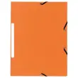 10 Chemises 3 rabats à élastiques 360 g - Dos de 1,5 cm - Orange - EXACOMPTA