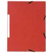 10 Chemises 3 rabats à élastiques 360 g - Dos de 1,5 cm - Rouge - EXACOMPTA