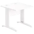 Table 80 x 80 blanc - pieds blanc