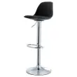 2 Tabourets BOBBA pied alu assise noire