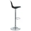 2 Tabourets BOBBA pied alu assise noire