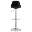 2 Tabourets BOBBA pied alu assise noire montés