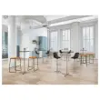 2 Tabourets BOBBA pied alu assise noire montés
