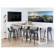 Table haute Easydesk - 150 x 75 cm - Pied blanc et plateau hêtre - PAPERFLOW