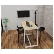 Table haute Easydesk - 150 x 75 cm - Pied blanc et plateau hêtre - PAPERFLOW