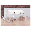 Table EASYDESK ronde Ø115cm pied blancplateau hêtre