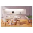 Table EASYDESK ronde Ø115cm pied blancplateau hêtre