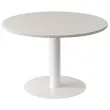 Table EASYDESK ronde Ø115cm pied blancplateau blanc