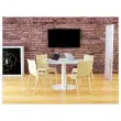 Table EASYDESK ronde Ø115cm pied blancplateau blanc