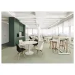 Table EASYDESK ronde Ø115cm pied blancplateau blanc