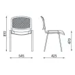 Chaise confort Iso - Gris