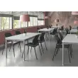 Table 140 x 80 blanc - pieds aluminium 