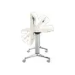 Table rabattable avec roulettes - 150x70 - H&ecirc;tre/alu 