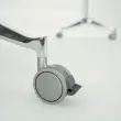 Table rabattable avec roulettes - 190 x 70 cm - Hêtre et alu - Angle à gauche