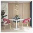 Table ronde diam 116 cm plateau blanc pied blanc pied tulipe
