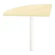 Angle liaison bureau 1 pied h&ecirc;tre/blanc 