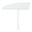 Angle liaison bureau 1 pied gris/blanc