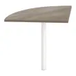 Angle liaison bureau1 pied noyer/blanc