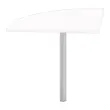 Angle liaison bureau 1 pied blanc/alu 