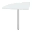 Angle liaison bureau 1 pied gris/alu 