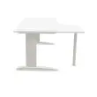 Bureau BUENOS AIRES compact retour à gauche blanc/alu, L180
