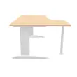 Bureau BUENOS AIRES compact retour à gauche hêtre/blanc, L180