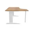 Bureau BUENOS AIRES compact retour à gauche noyer/blanc, L180