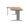 Bureau BUENOS AIRES compact retour à gauche noyer/alu, L180