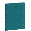 Agenda semainier  Swan - 21x29,7cm - Bleu p&eacute;trole - Janvier &agrave; d&eacute;cembre - EXACOMPTA 