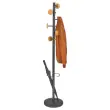 Portemanteau 6 pat&egrave;res bois MUSIC - Noir - ALBA 