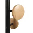 Portemanteau 6 pat&egrave;res bois MUSIC - Noir - ALBA 